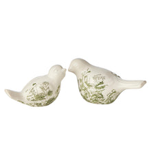 Load image into Gallery viewer, S/2 Green Floral Birds 21x10x12/15.5x8.5x10cm
