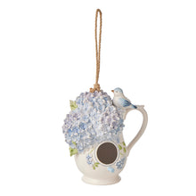 Load image into Gallery viewer, Hydrangea Haven Teapot Bird House 13.2x11.6x16.6cm
