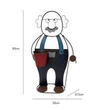 Load image into Gallery viewer, Colourful Grandpa w/Flower Pot 50x21.5x83cm
