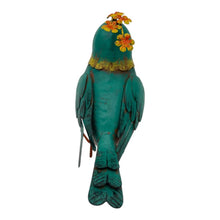 Load image into Gallery viewer, Colourful Green Bird Decoration 21x9x18.5cm
