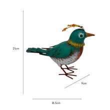 Load image into Gallery viewer, Colourful Green Bird Decoration 21x9x18.5cm
