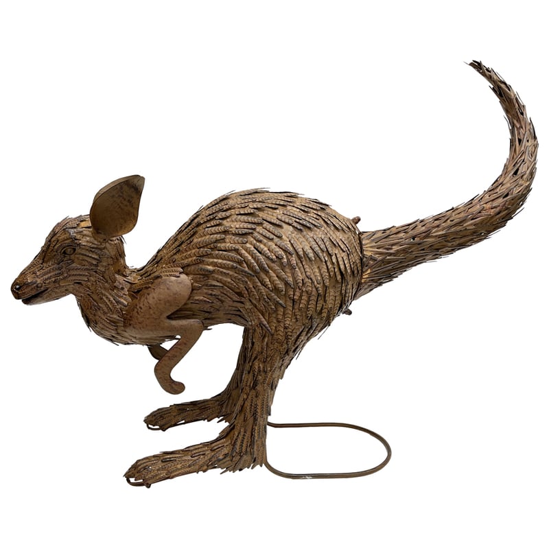 Large Rust Hopping Kangaroo 76.5x22x60.5cm