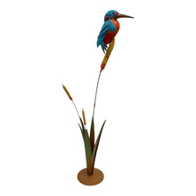 Load image into Gallery viewer, Kingfisher on Bulrush Garden Statue 40x22x104cm
