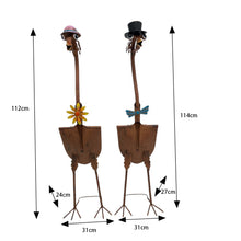 Load image into Gallery viewer, Set/2 Asst Tall Standing Bird Couple 31x27x115/31x24x112cm

