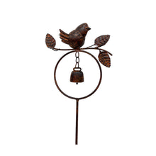 Load image into Gallery viewer, Bird on Branch W/Bell Garden Stake 16.5x6x89
