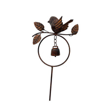 Load image into Gallery viewer, Bird on Branch W/Bell Garden Stake 16.5x6x89
