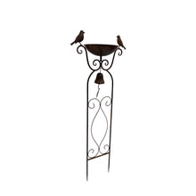 Load image into Gallery viewer, Birdfeeder Stake W/Birds &amp; Fleur-de-Lis 37.5x19x90.5cm
