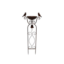 Load image into Gallery viewer, Birdfeeder Stake W/Birds &amp; Fleur-de-Lis 37.5x19x90.5cm
