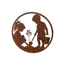 Load image into Gallery viewer, Laser Cut Kids in The Garden Wall Art  60x0.6x60cm
