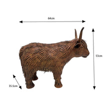 Load image into Gallery viewer, Highland Cow Garden Statue 64.5x35.5x53cm
