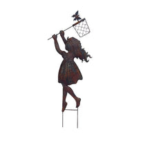 Load image into Gallery viewer, S/2 Boy &amp; Girl B'Fly Net Stakes 35.6 x 1.27x 77.5cm/29.20 x 1.3 x78.7cm
