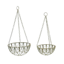 Load image into Gallery viewer, Set/2 Riviera Hanging Planter Baskets 33x33x69/27x27x60cm
