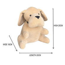 Load image into Gallery viewer, Beige Fabric Sitting Pup Door Stopper
