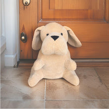 Load image into Gallery viewer, Beige Fabric Sitting Pup Door Stopper
