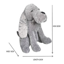 Load image into Gallery viewer, Grey Fabric Long-Eared Dog Door Stopper
