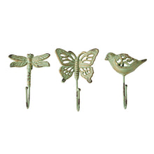 Load image into Gallery viewer, S/3 Asst Insect Trio Hooks 12*7*18/12.5*7*16.5/ 12*7*16.5cm
