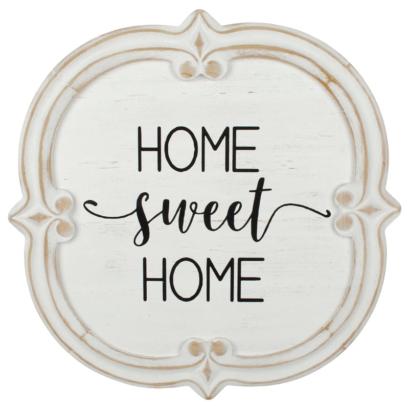French Provincial 'Home Sweet Home' Carved Wall Art 60x2x60cm