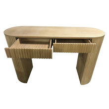 Load image into Gallery viewer, Wooden Table with Fluted Panelling 120 x 38 x 76cm
