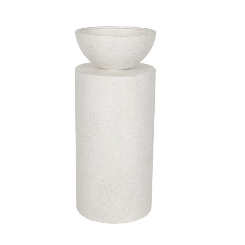 Feature Round Pillar w/Planter 35x35x80cm