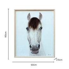 Load image into Gallery viewer, Horse Mugshot w/Artificial Hair Framed Canvas Wall Art 50x60cm
