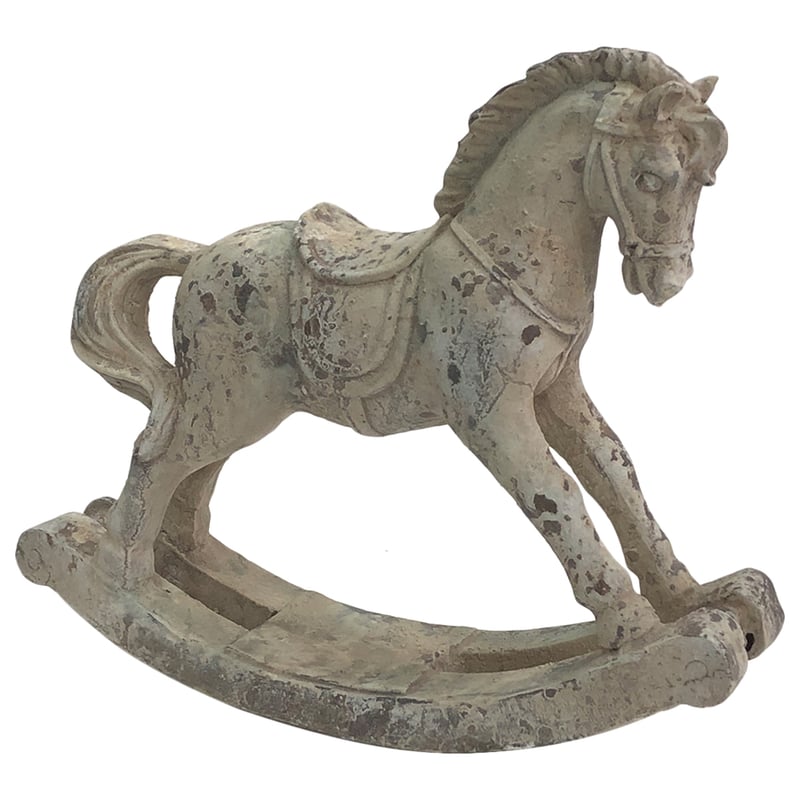 Antique Finish Rocking Horse 36.5x9.5x31cm