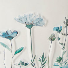 Load image into Gallery viewer, Set of 2 Blue Floral Planters on Legs 28.2x37
