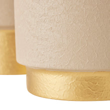 Load image into Gallery viewer, S/3 Taupe/Gold Metal Planters 22x17.3/18x17.3/15x15cm
