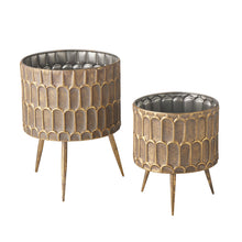 Load image into Gallery viewer, Set of 2 Regal Planters on Stands 28.9x37.5
