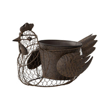Load image into Gallery viewer, Chicken-Wire Chook w/ Pot &amp; Handle 36x20x11.5-27cm
