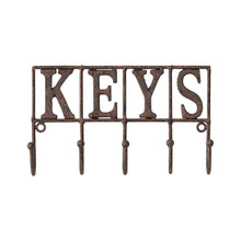 Load image into Gallery viewer, Cast-Iron &#39;Keys&#39; w/ 5 Hooks 21.5x5x13.5cm
