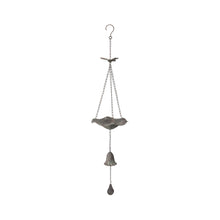 Load image into Gallery viewer, Hanging Lilypad Birdfeeder w/Dragonfly &amp; Bell 18.5x18.5x84cm
