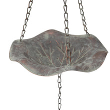 Load image into Gallery viewer, Hanging Lilypad Birdfeeder w/Dragonfly &amp; Bell 18.5x18.5x84cm
