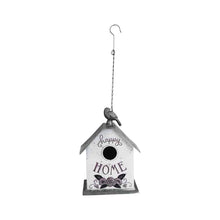 Load image into Gallery viewer, Happy Home Hanging Birdhouse - White/Grey
