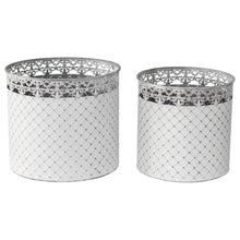 Load image into Gallery viewer, Set/2 Nested French Country Round Planter / Storage 32x28/27x26cm
