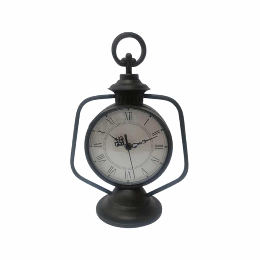 Lantern-Style Table Clock 22x12.5x30cm
