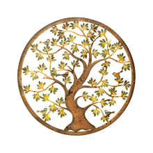 Load image into Gallery viewer, Laser-cut Colourful Round Tree-of-Life w/3 Birds Wall Art 60x1.3cm

