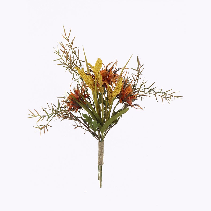 Botanica Artificial Mixed Flower Bunch - Copper 25x40cm