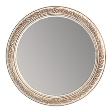Load image into Gallery viewer, 70cm Round &#39;Leaves&#39; Carved Mango Wood Wall Mirror 70x3.5cm
