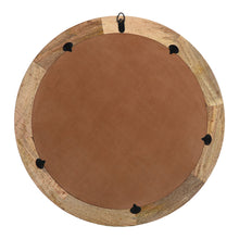 Load image into Gallery viewer, 60cm Round Hamptons Carved Mango Wood Wall Mirror 60x3.5cm
