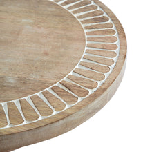 Load image into Gallery viewer, Handcrafted Footed Mango Wood Cake Stand 32x32x12cm
