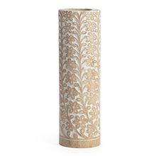 Load image into Gallery viewer, 40cm Hand-carved Tapered Mango Wood Vase 12x12x40cm
