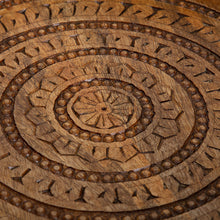 Load image into Gallery viewer, Carved Mango Wood Round Mandala Tray 40x5cm
