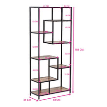 Load image into Gallery viewer, 188cm Avoca Mango Wood Shelving Unit 84x35x188cm
