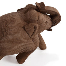 Load image into Gallery viewer, Cracked Finish Mango Wood Elephant 18x7x16cm
