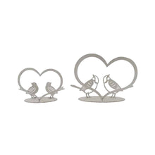 Load image into Gallery viewer, Set/2 Asst Size Lovebirds w/Heart on Base 20x5x13/15x4.5x9cm
