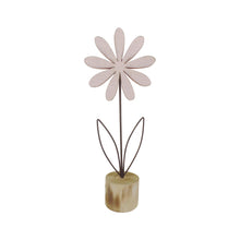Load image into Gallery viewer, Set/2 Asst Size Pastel &amp; Rust Flowers on Base 14x7x36/10.5x5.5x27.5cm
