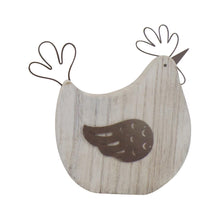 Load image into Gallery viewer, Set/2 Mum &amp; Child French Country Chooks 17x3.5x16.5/12.5x3.3x12.5cm
