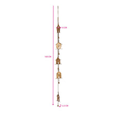 Load image into Gallery viewer, Handcrafted Houses w/Bells Hanging Mobile 15x2.5x145-161cm
