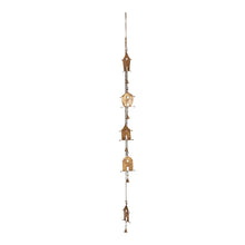 Load image into Gallery viewer, Handcrafted Houses w/Bells Hanging Mobile 15x2.5x145-161cm

