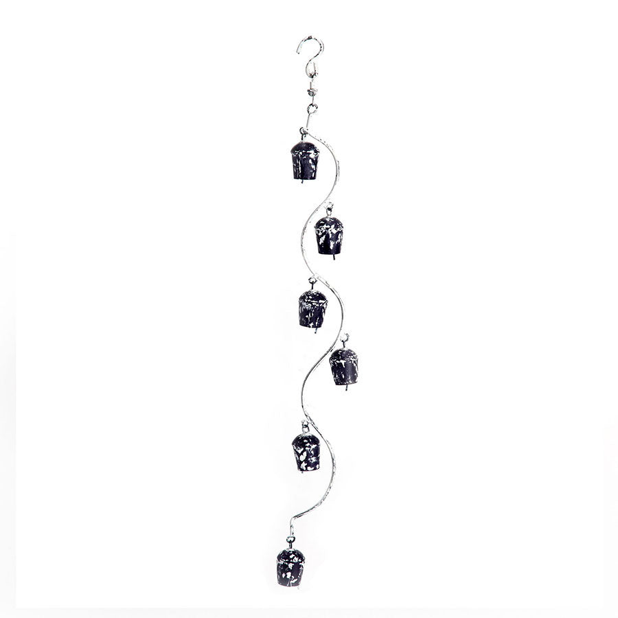 Handcrafted Spiral Vintage Bells Hanging Mobile 7x4x64.5-76cm